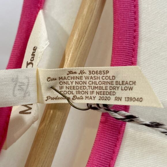 NWT MATILDA JANE M Anytime PJ Top 30685P Raglan Long Sleeve Stripe White Pink - Picture 10 of 12